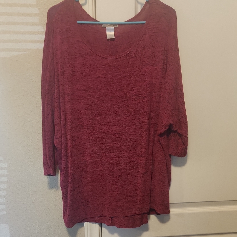 Women's Burgundy Top 3x